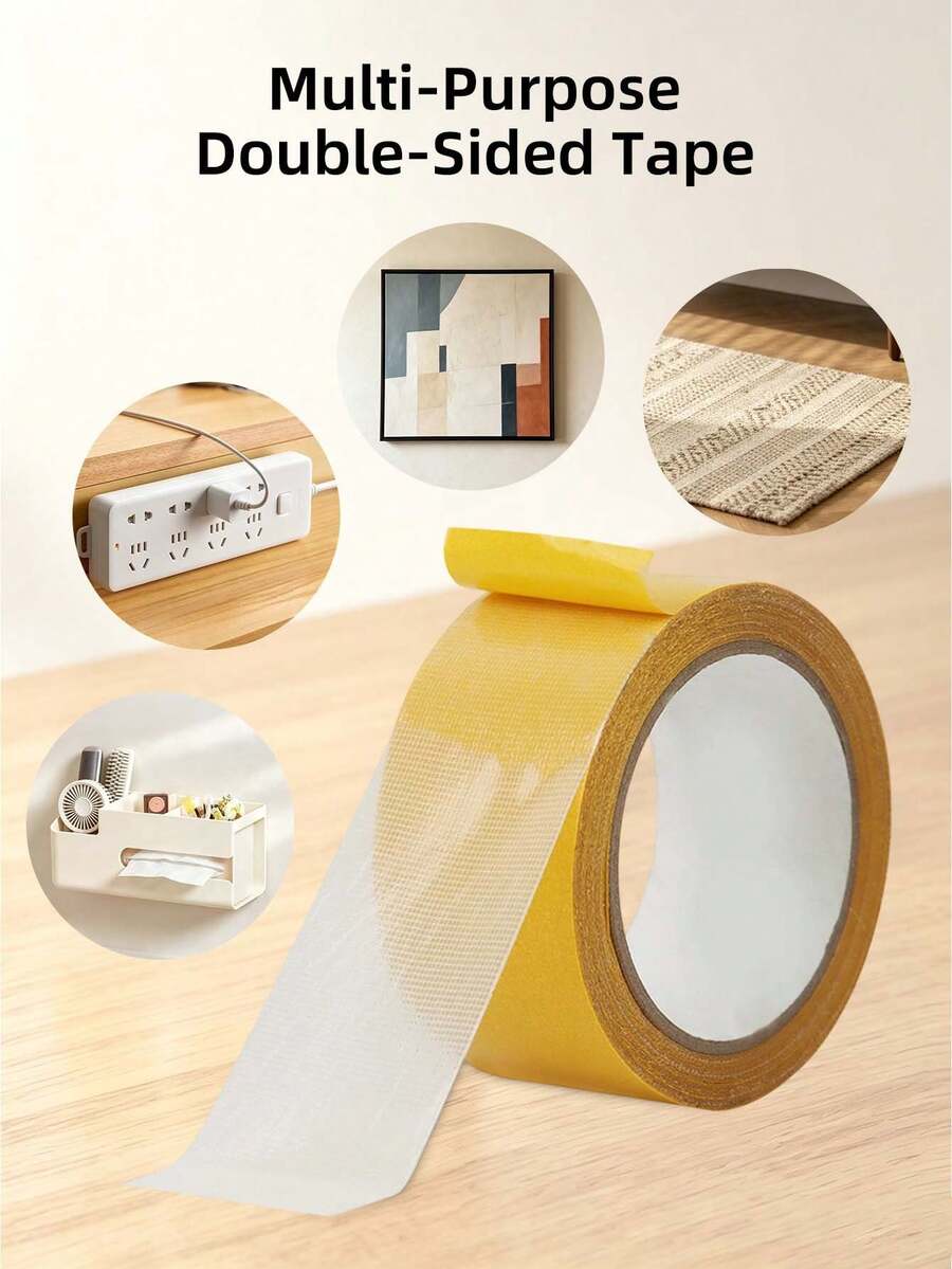 2 Rolls Strong Adhesive Fabric Tape, No-Cut Multi-Function No Damage Hemming Tape, Suitable For Fabric Clothing No-Sew Self-Adhesive Fixing