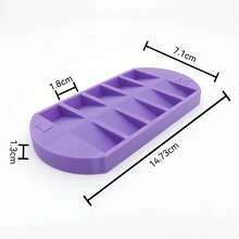 Multi‑Grid Nail Art Storage Box, Divided Press‑On False Nail Sorting Tray For Manicure Nail Art Accessories Storage - Purple - View 5