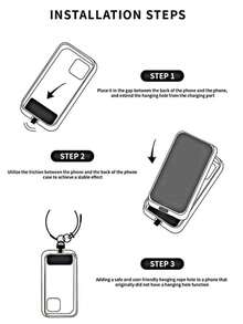 1PC Universal Phone Wrist Strap With Patch Tab, Anti‑Drop Short Hand Lanyard For Smartphone Cases - Multicolor - View 9
