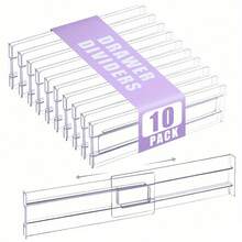 Drawer Dividers Organizers , Adjustable 8Cm High Expandable From 27.5-52Cm Kitchen Drawer Organizer, Clear Plastic Drawer Separators For Clothing, Kitchen Utensils, Office Storage - Clear - View 15