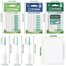 100pcs Original Dental Picks Narrow Medium Wide Mint Soft Rubberized Tooth Picks Easy To Use Brush - Multicolor - View 9