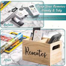 Wooden Storage Box - Minimalist Geometric Design, Painted Surface, Perfect For Desktop Organization And Remote Control Storage - Multicolor - View 3