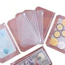 12 قطعة ملف سحاب بحجم A6/A5 مع 6 حلقات، ملف دفتر ملاحظات بحلقات 6 مقاوم للماء من مادة PVC، لتنظيم الأموال، أظرف حشو النقود، جيوب الملفات، المجلدات، أوراق إعادة التعبئة، أكياس المستندات، أكياس التخزين - نسخة بسحاب - مشاهدة 8