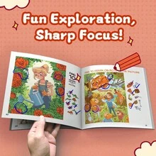 Look And Find Hidden Objects Activity Book, Visual Search And Spot-The-Item Puzzles, Observation And Concentration Training, Fun Illustrated Scenes With Checklists, Brain-Boosting Challenges, Screen-Free Focus Practice - Attention Training - View 7