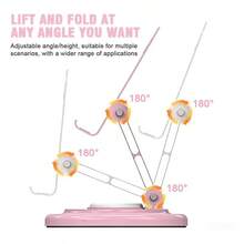 1pc 360° Rotating Phone & Tablet Stand, 4 Colors Available, Stable & Anti-Slip Design, Adjustable Angle, Portable Foldable Design, Metal Material, Simple & Practical, Suitable For Desktop, Office, Outdoor Camping, Movie Watching - Multicolor - View 3