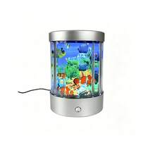 LED Dynamic Artificial Fish Tank Light USB-Powered / Battery-Powered Desktop Decor Night Light For Living Room/Bedroom/Office Mini Aquarium Lamp , Home Office Decor Bedroom, Gifts Artificial Moving - Silver - View 12