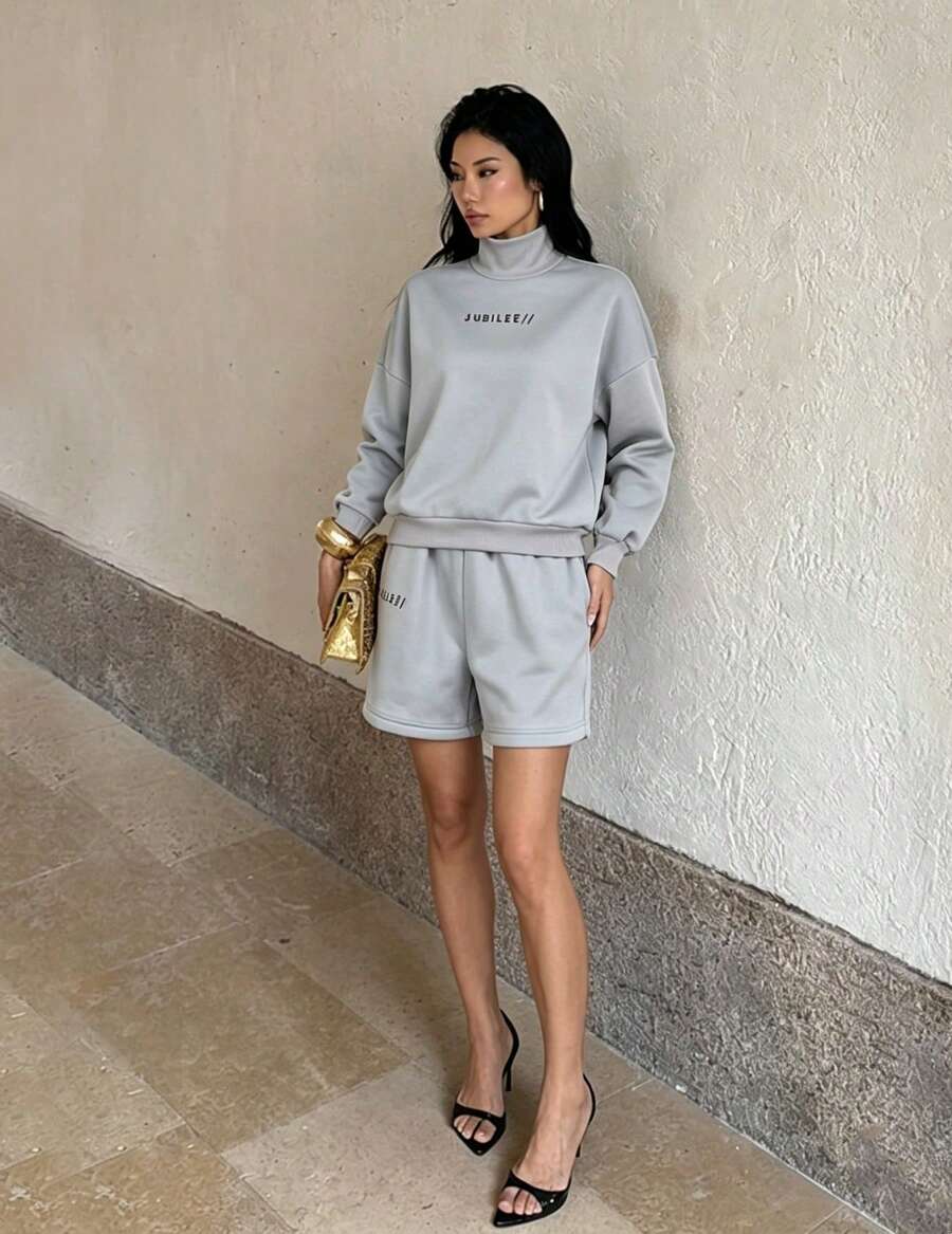 1pc Solid Color Casual Streetwear Autumn - Grey - View 1