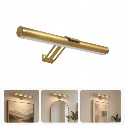New Modern Mirror Light, Rechargeable 3-Color Temperature Night Light - Smart Touch Wall Lamp, Cabinet Magnetic Light, Display Light, Bathroom LED Light, Bathroom Corridor Lighting, Bedroom Bedside Lamp, Home Lighting Decor