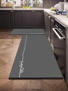 1 Pc A White-Striped Puppy Pattern Kitchen Mat, 3.5 Mm Soft Rubber That Absorbs Water And Is Easy To Clean. Suitable For Corridors, Bathrooms, Living Rooms, Outdoor Door Mats, And Toilets. Useable Throughout The Year And For Various Holidays. - Multicolor - View 10