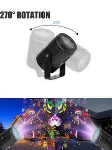 1pc Christmas Projection Light, USB Powered Christmas Projector, Landscape Decorative Light, LED Light, Decorative Atmosphere Light, Christmas Light, Holiday Decoration, Christmas Decoration, Suitable For: Party, Christmas, Gathering, Bedroom, Living Room, Outdoor - Multi-color light - View 9