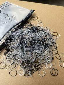 6000/5000/3000/2000pcs Mini Solid Color Disposable Hair Ties, Strong And Durable Small Hair Bands, Gentle On Hair, Suitable For Daily Use - Multicolor - View 9