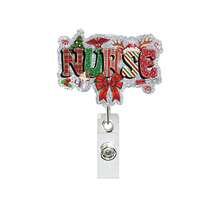 1pc Santa Claus, Reindeer, Gingerbread Man Gold Onion Sequin Snowman Christmas Tree Sock Glove, With Retractable Clip Rotating Easy Clip ID, Perfect Christmas Gift For Friends And Family - Multicolor - View 13