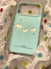 Ins Korean Style Minimalist Laser Rabbit Protective Case Compatible With Iphone 17 Pro Max/16 Pro/15, Personalized Women's Anti-Drop Girly Phone Cover - Green - View 2