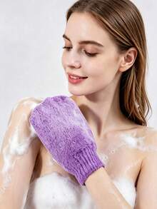 New Wearable Bathing Gloves Foaming Mesh Soap Bag Bath Sponge Scrubbing Towel Shower Mitt Face Wash Cloth Face Washing Gloves - A - View 2