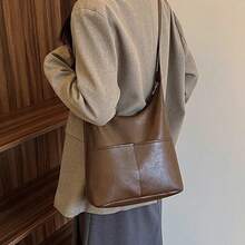 1pc Women's Tote Bag 2026 Spring/Summer New Minimalist Commuter Underarm Bag Large Capacity Crossbody Shoulder Bag - Multicolor - View 4