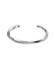 1pc Men's Summer Mobius Twist Open Adjustable Stainless Steel Bracelet, Waterproof And Fade-Resistant, Suitable For Daily Wear, Mother's Day Gift - Mobius Bracelet - View 2