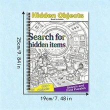 Adult Hidden Object Search Book, Suitable For Adult Puzzle Leisure Activity, 400+ Items To Find, Multiple Styles Available (Pen Not Included) - Single Piece - View 14