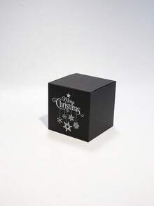10pcs Luxury Christmas Favor Boxes, Festive Mini Paper Packaging With Metallic Foil Lettering And Hanging Snowflake Design, Easy Assembly Gift Boxes For Stocking Fillers, Winter Parties, Seasonal Giveaways And Holiday Displays - 8x8x8cm - View 11