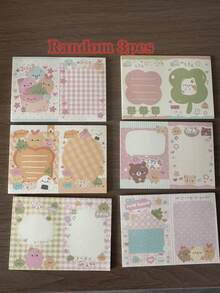 Cute Series Mini Bun A7 Retro Memo Pad, Non-Sticky Notepad Material, High-Quality Decorative Stationery For Students, Suitable For Back To School, Graduation Season, Holidays School Supplies - one-size - View 11