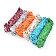 4pcs Reflective Tent Guy Ropes (Random Color), 10m/393.7in, Camping Tent Windproof Rope With Reflective Dots, Heavy Duty Nylon Tent Guide Rope, Suitable For Camping, Hiking, Backpacking, Outdoor Awning/Tarp Fixing Rope Accessories, Used For Fixing And Dragging Items, Indoor/Outdoor Clothesline - Multicolor - View 5
