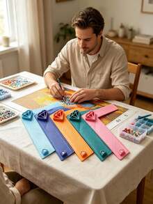 1 Piece Of Diamond Painting Alignment Tool: Right-Angle Ruler - Specially Designed To Assist In Aligning The Diamonds With The Canvas, Making The Diamond Painting Process More Convenient. Diamond Painting Edge Ruler Tool - Square Ruler - View 1