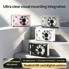 Portable Digital Camera 2.8-Inch Screen AF Auto Focus 21MP 4K Video Recording 16x Digital Zoom Selfie Camera With Fill Light Face Detection Beauty Function - View 2