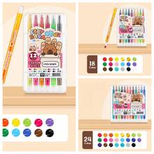 12 Colors / 18 Colors / 24 Colors / 36 Colors Twistable Crayons, Full Range Of Colors, Pure Tones. Crayons Can Be Twisted Out, No Sharpening Needed, Hands Won't Get Dirty During Drawing. Strong Coverage, Reliable Quality. Essential Item For Back To School Season, Best Gift For Friends And Besties, (Back To School Essential), Christmas, Halloween, Christmas Gift, Halloween Gift - Multicolor - View 12