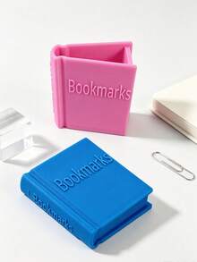 Pembatas Buku dan Pengatur Meja Cetak 3D, Pembatas Buku Berbentuk Buku Klasik, Cocok untuk Hadiah Natal, Ulang Tahun, Guru, Terbuat dari Plastik yang Dicat dengan Rak Penyimpanan, Cocok untuk Dekorasi Meja Belajar, Dekorasi Kantor, Hadiah untuk Pecinta Buku - MultiWarna - View 1