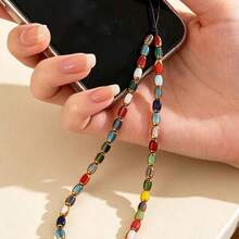 Bohemian Style Multi-Color Mixed Phone Chain, CCD Camera Chain, Fashion Vacation Ins Style Phone Charm, Keychain Bag Accessory - Multicolor - View 3