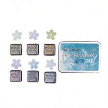 1 Set Mini Water-Based Ink Pad For Stamps, Scrapbooking, Journaling, Card Making, DIY Adult Craft Supplies - Multicolor - View 7