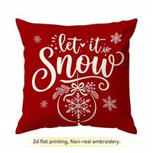 4pcs/1pc Christmas Blessing Pattern Pillow Case Without Insert, Single-Sided Printed Pillow Case, Suitable For Living Room Bedroom Home Decor, All-Season Pillow Case - Multicolor - View 11