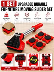 5/4pcs Mobile Casters, Home Furniture Mover, With 360° Rotating Wheels, Men's Tools, Easily Move Sofa, Refrigerator And Cabinet Alone - Multiple Styles - View 6
