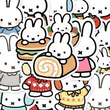 80pcs Fashionable And Cute Miffy Rabbit Waterproof Sticker, Cartoon Rabbit Aesthetic Removable Sticker Suitable For Laptops, Water Bottles, Luggage, Skateboards, Phone Cases, Laptop Decoration, Perfect Birthday Gift, Small Surprise - Multicolor - View 1