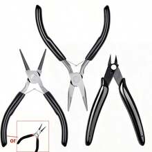 1/2/3pcs Diagonal Pliers/Round Nose Pliers/Bent Nose Pliers, Plastic Model Trimming Pliers DIY Gold Silver Copper Wire Cutter, Suitable For Jewelry Making And Repair, Household Small Pliers - Pliers - View 8