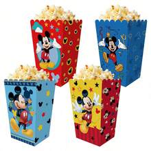 4pcs/12pcs/24pcs Cartoon Theme Party Candy Boxes, Theme Party Gift Boxes, Candy And Cookie Boxes, Party Gift Bags, Party Gift Boxes, Suitable For Birthday Party, Candy And Popcorn Boxes Decoration, Applicable For Back To School Season Party, Essential Holiday Party Supplies - Multicolor - View 4