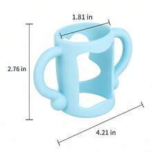 1pc Baby Training Cup Auxiliary Grip Handle, Anti-Slip Bottle Handle Accessory, Easy-To-Hold Training Tool For Infant Small Hands - Multicolor - View 2