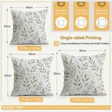 4pcs/1pc Minimalist Geometric Stripe Leaf Pattern Pillow Case, Single-Sided Printed Pillow Cover, Suitable For Living Room, Bedroom, Home Decor, All Season Pillow Case - Multicolor - View 2