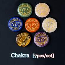 1pc Natural Crystal Yes No Decision Stone, Both Sides Engraved Choice Stone, Quick Divination Stone To Reduce Inner Conflict, Two Option Meditation - Decision Stone - View 13
