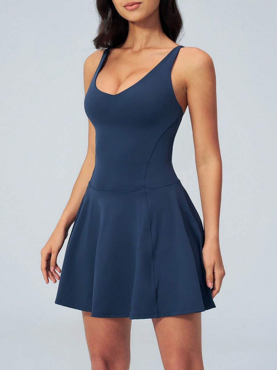 NcmRyu Women Active Dresses - Blue - View 1