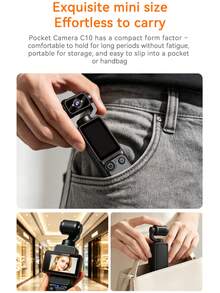 Kamera Aksi Saku 4K, Cocok Untuk Olahraga Luar Ruangan Keluarga, Ski, Bersepeda, Mendaki, Kamera Aksi Portabel, Layar 1,97 Inci, Perekam Video Definisi Tinggi WIFI, Lensa Berputar 360°, Kamera Vlog, Penglihatan Malam Inframerah Untuk Perekaman Video, Pemotretan Perspektif Orang Pertama, Perekaman Keamanan Dan Lainnya (1000 mAh) - View 11
