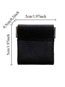 Mini IC Closure Faux Leather Jewelry Pouch - Soft Rectangular Suitable For Earrings, Rings, Portable For Daily Use, Travel & For Storing Small With IC Snap Closure, Jewelry Boxes - Multicolor - View 11
