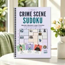 Ny Sudoku Detective pusselbok, detektivmysterier med logikpussel, kombinerar sudoku och detektivresonemang, inkluderar rumsliga ledtrådar och dolda målkaraktärer, utmärkt träning för logiskt tänkande, flera stilar tillgängliga (penna ingår ej) - Ett stycke - Visa 1