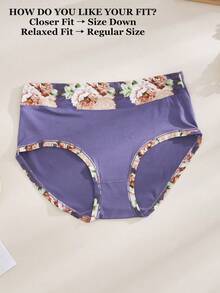 15pcs Plus Size Printed Comfortable Women Panties, Basic Intimate Underwear - Multicolor - View 5