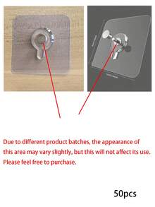 1/10/20/30/50pcs Transparent Picture Frame Hooks, Strong Self-Adhesive Picture Frame Hooks, Damage-Free Hooks, Suitable For Photo Albums And Artworks, No Drilling Required, Bathroom And Kitchen Wall Hooks, Suitable For Glass/Tile/Wood/Metal Surfaces - Multicolor - View 11