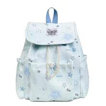 1pc Plaid Star & Bow Print Backpack, College Style Drawstring Flap Multi-Pocket Daily Bag, Suitable For Campus Daily Commute - Multicolor - View 12