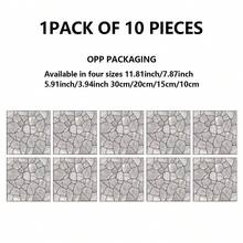 10pcs PVC Self-Adhesive Pebble Texture Floor/Wall Tiles, Modern Rustic Grey Faux Stone Design, Peel And Stick Removable Trimmable DIY Renovation, Suitable For Kitchen, Bathroom, Entryway, Balcony, Living Room Wall And Floor Decor - 10Pcs - View 7