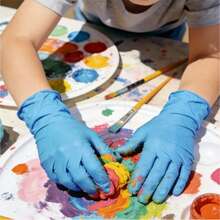 Nitrile Gloves For Crafts, Painting, Cooking, Science, Messy Play - Multicolor - View 2