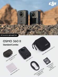 dji [Produk Baru] Kamera Panorama Osmo 360 Generasi ke-2 8K Definisi Tinggi Anti Guncangan Tahan Air untuk Berkendara Sepeda Motor, Menyelam, Ski, Perjalanan, Kamera Genggam Portabel untuk Vlog OSM0 360 II (Baru, Hanya Diaktifkan) - View 10