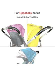 PU Leather Stroller Handle Cover, Anti-Scratch Handle Refurbishment Protective Sleeve, Suitable For Cybex Priam, Chicco Best Friend, Mios, Bugaboo Vista, Cruz, Minu - Black - View 6