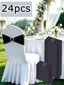 50PCS Elastic Chair Bowknot Chair Covers With Buckle Slider, Suitable For Wedding, Party, Reception, Ceremony, Banquet Decoration, Applicable To Different Themes, Enhancing Decoration For Wedding, Graduation, Party, Engagement, Baby Shower, Banquet, Business Exhibition And Other Special Events - Multicolor - View 22